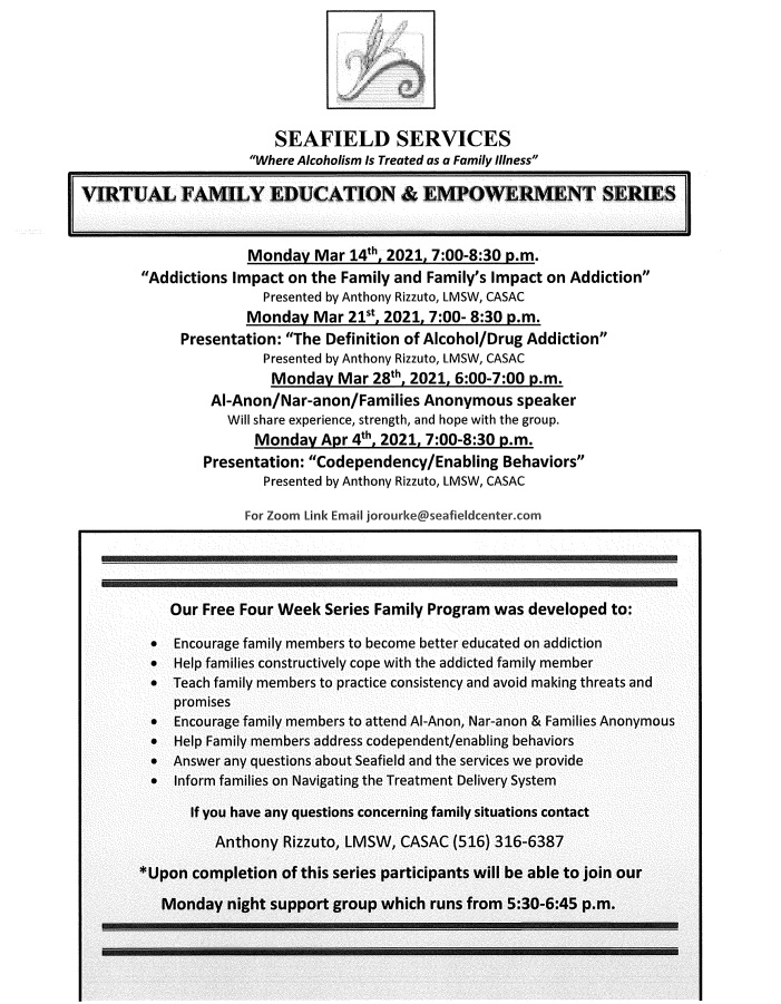 Seafield Services- Virtual Family Education & Empowerment Series (March 2022)